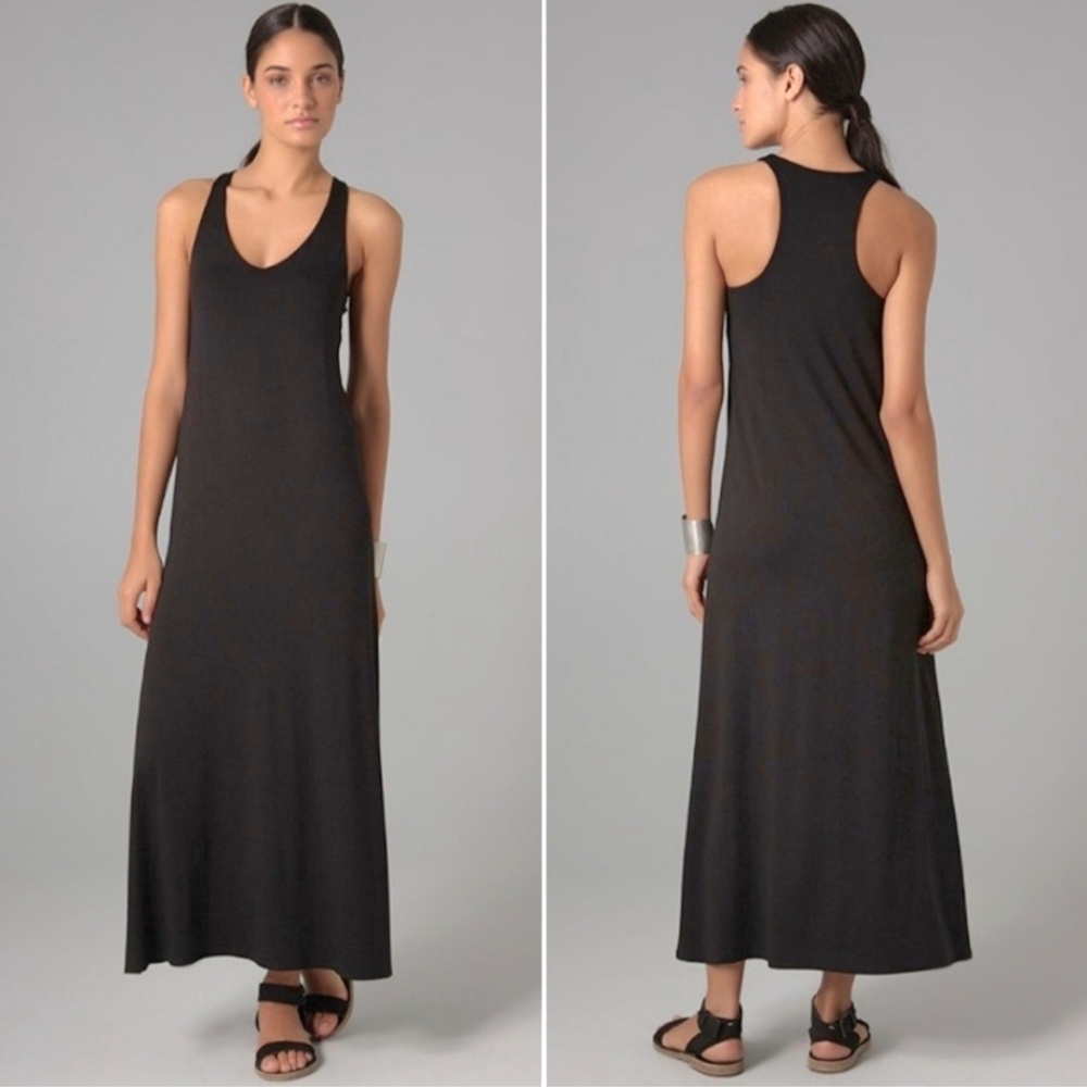 Vince Dress Gray Sleeveless Racerback Maxi Size M